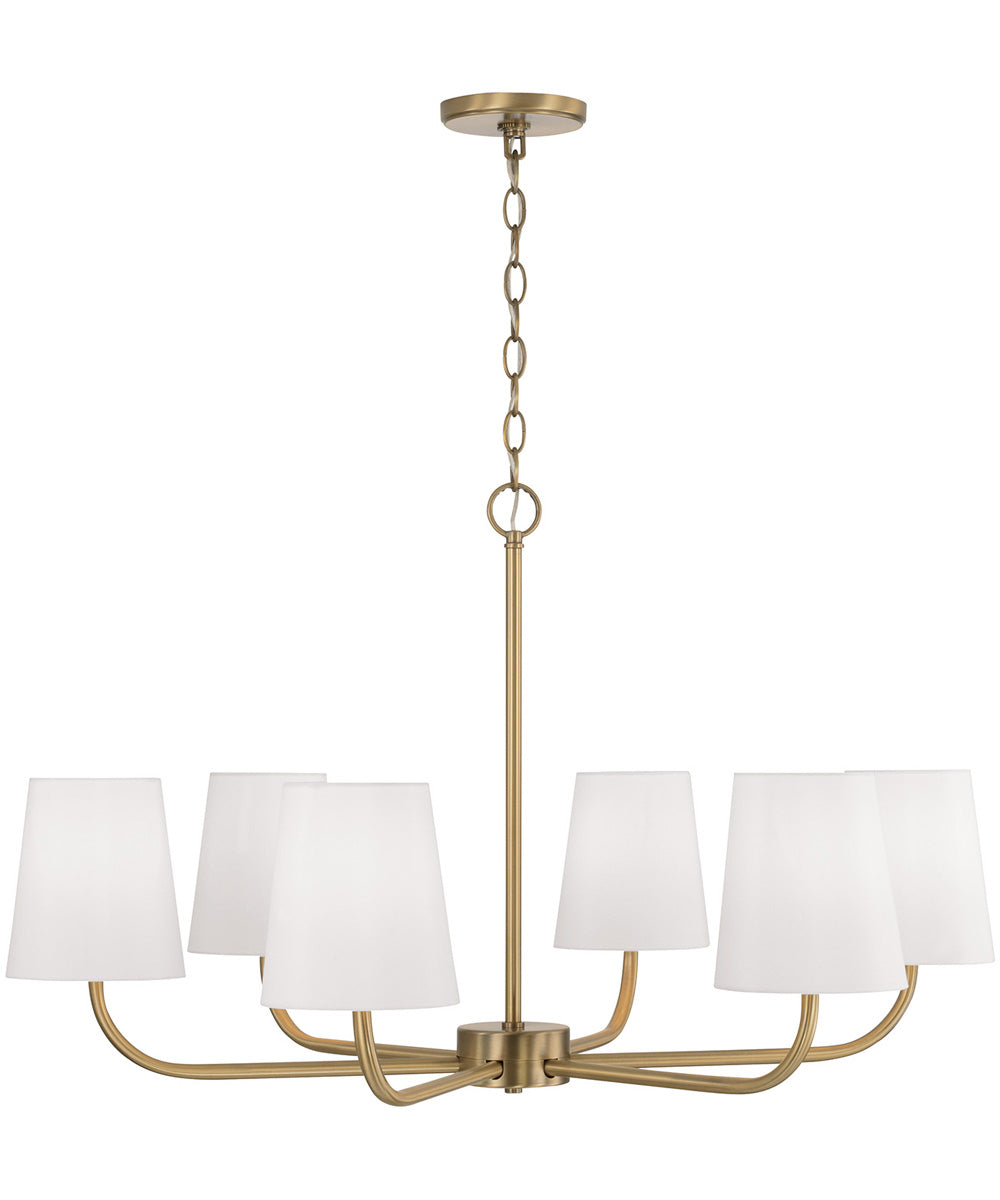 Brody 6-Light Chandelier Aged Brass