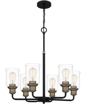 Cox 6-light Chandelier Matte Black
