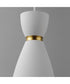 Carillon 1-Light Elongated Mini Pendant White/Satin Brass
