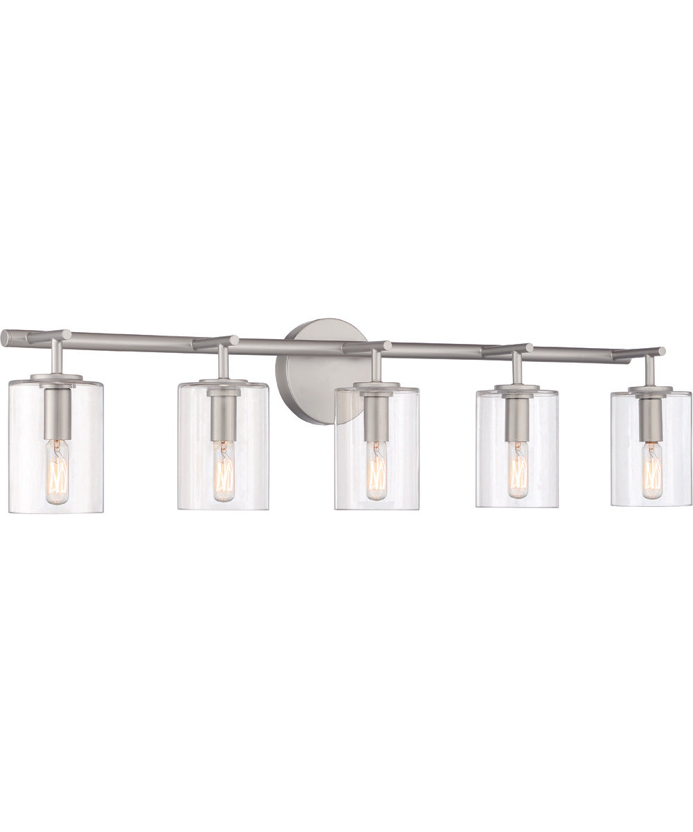 Hailie 5-Light Vanity Satin Nickel