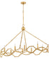 Leona 8-Light Medium Eight Light Linear in Distressed Brass