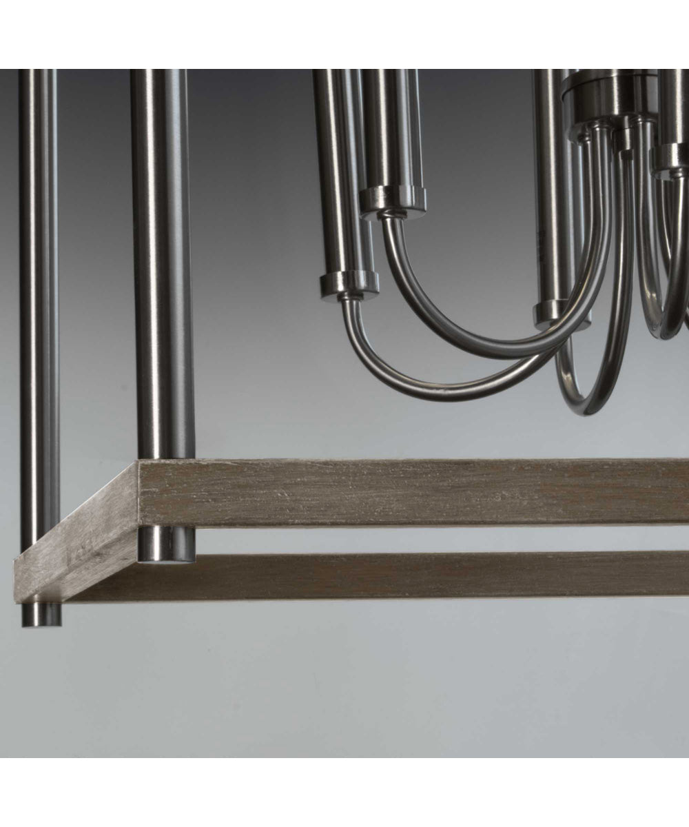 Fontayne 6-Light Farmhouse Pendant Light Brushed Nickel