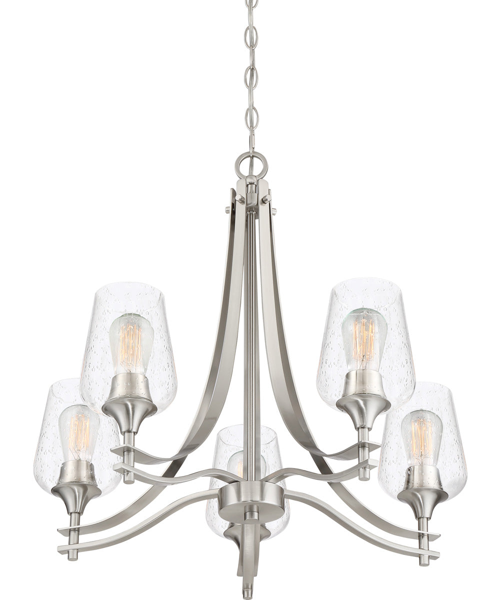 Towne 5-light Chandelier Brushed Nickel