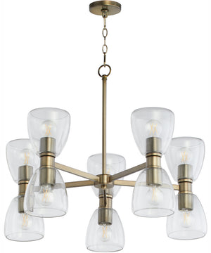 Relo 10-light Chandelier Dark Brass