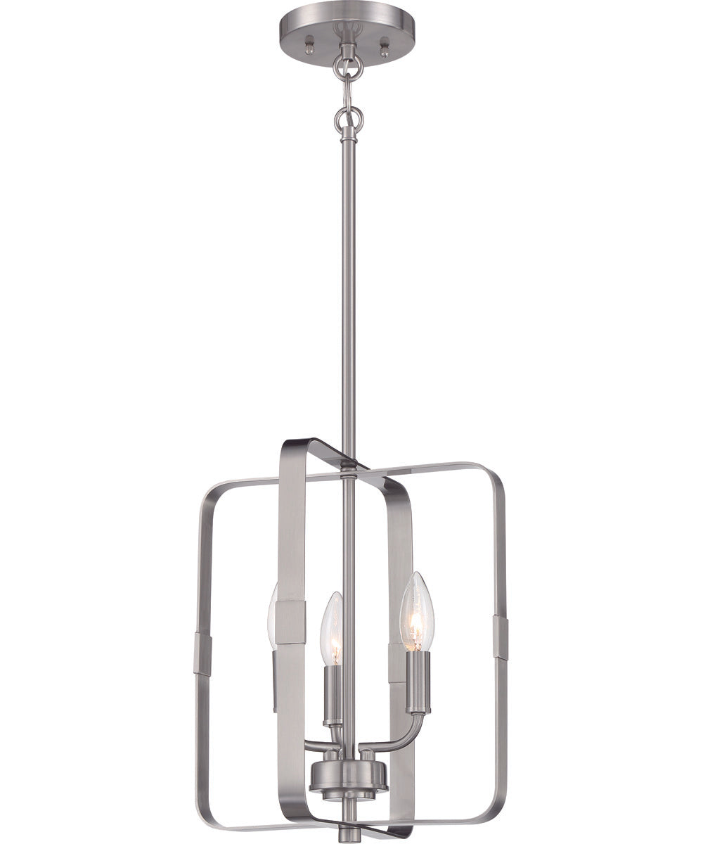 Stowe 3-Light Foyer Brushed Polished Nickel