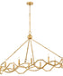 Leona 8-Light Medium Eight Light Linear in Distressed Brass