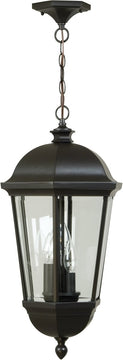 12"W Britannia 3-Light Outdoor Pendant Oiled Bronze