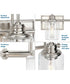 Aiken 3-Light Clear Glass Farmhouse Style Bath Vanity Wall Light Brushed Nickel