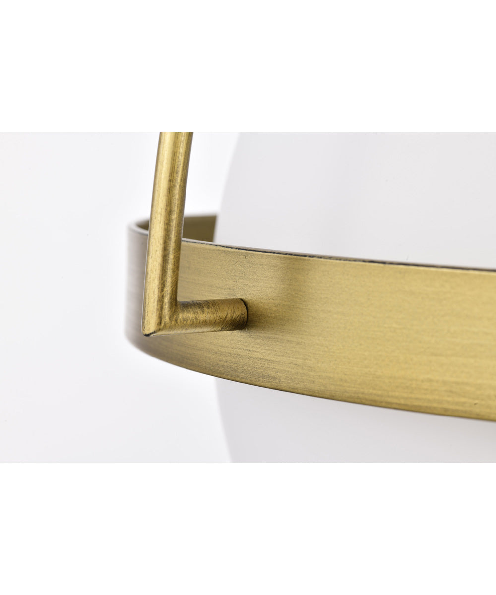 Lakeshore 1-Light Close-to-Ceiling Natural Brass