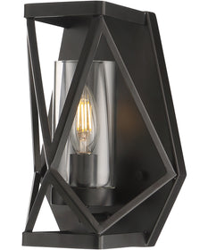 7"W Zemi 1-Light Vanity & Wall Black