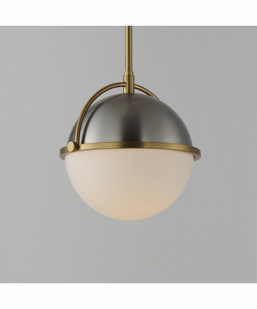 Duke 10 inch Single Pendant Satin Nickel / Satin Brass