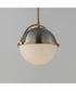 Duke 10 inch Single Pendant Satin Nickel / Satin Brass