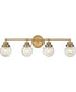 Poppy 4-Light Vanity in Heritage Brass