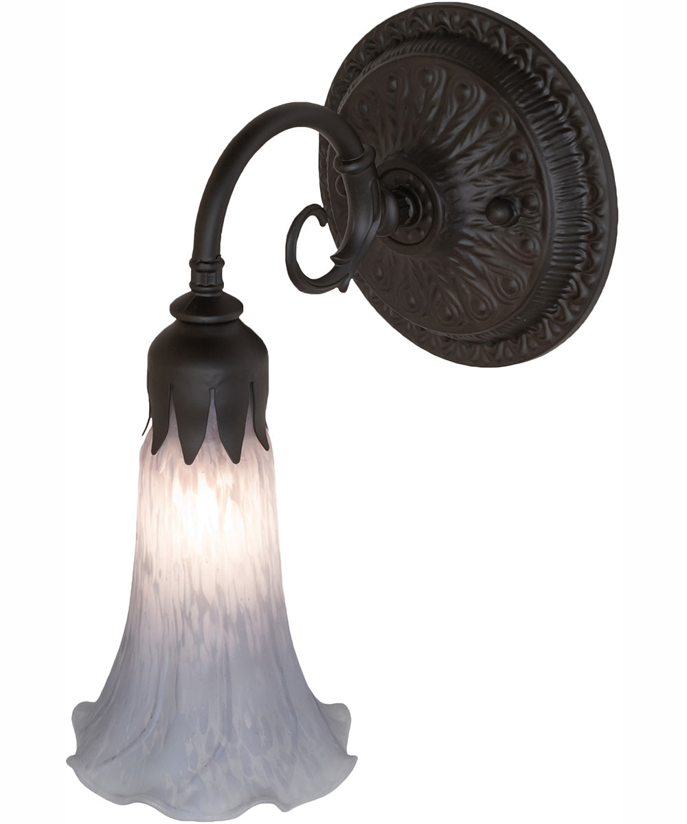 5.5" Wide Gray Tiffany Pond Lily Wall Sconce