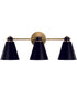Bradley 3-Light Vanity Aged Brass and Black