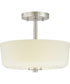 Tobin 2-Light 12-1/4" Semi-Flush Convertible Brushed Nickel