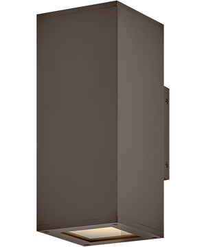 Tetra Coastal Elements  2-Light Small Wall Mount Lantern Up/Down in Architectural Bronze