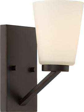 5"W Nome 1-Light Vanity & Wall Mahogany Bronze
