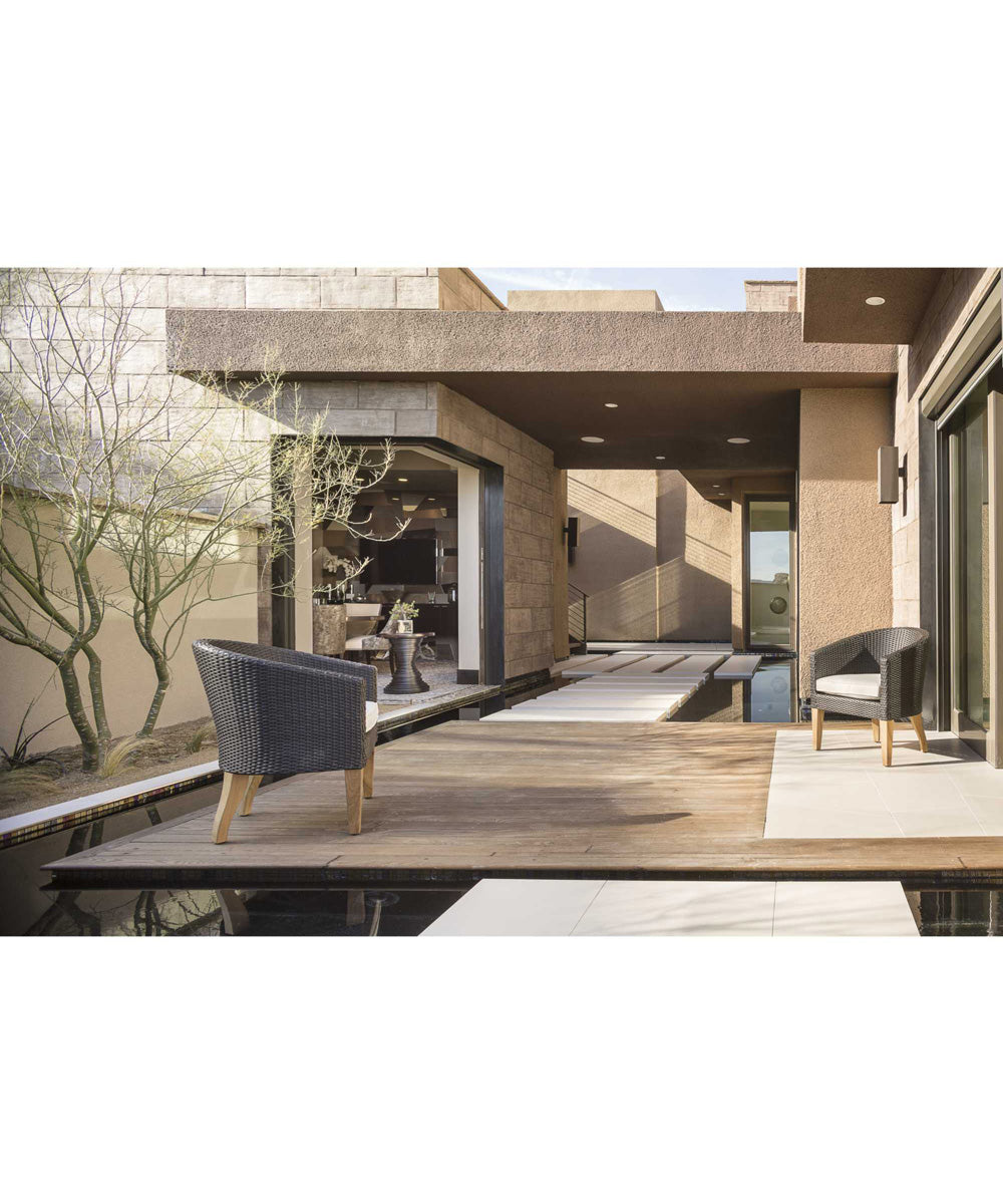 6" LED Square Up/Down Outdoor Wall Mount Fixture Antique Bronze