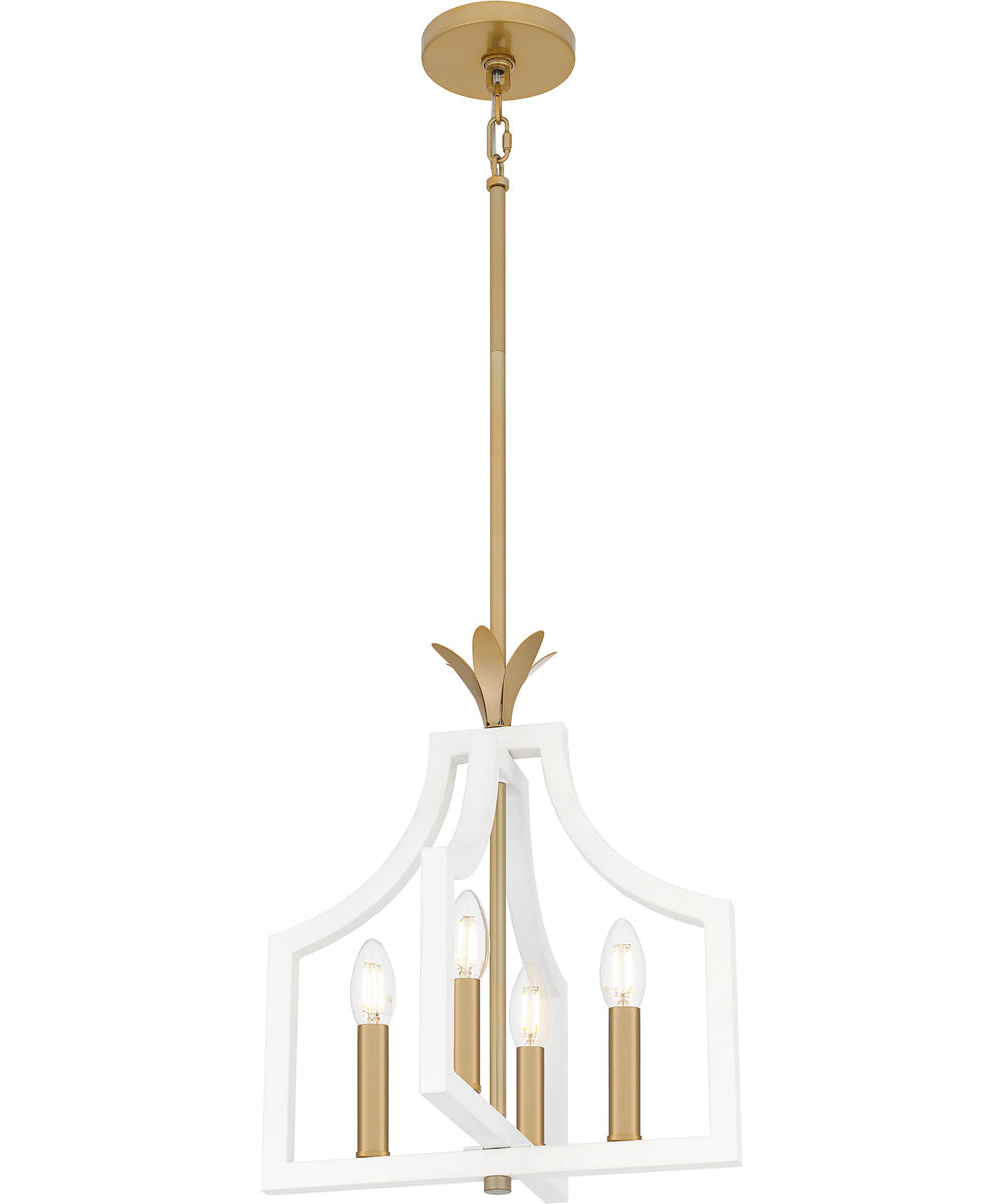 Dusty Lane 4-light Pendant Matte White