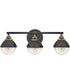 Fletcher 3-Light Three Light Vanity in Black