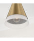 Avant 1-Light Pendant Aged Brass and Black