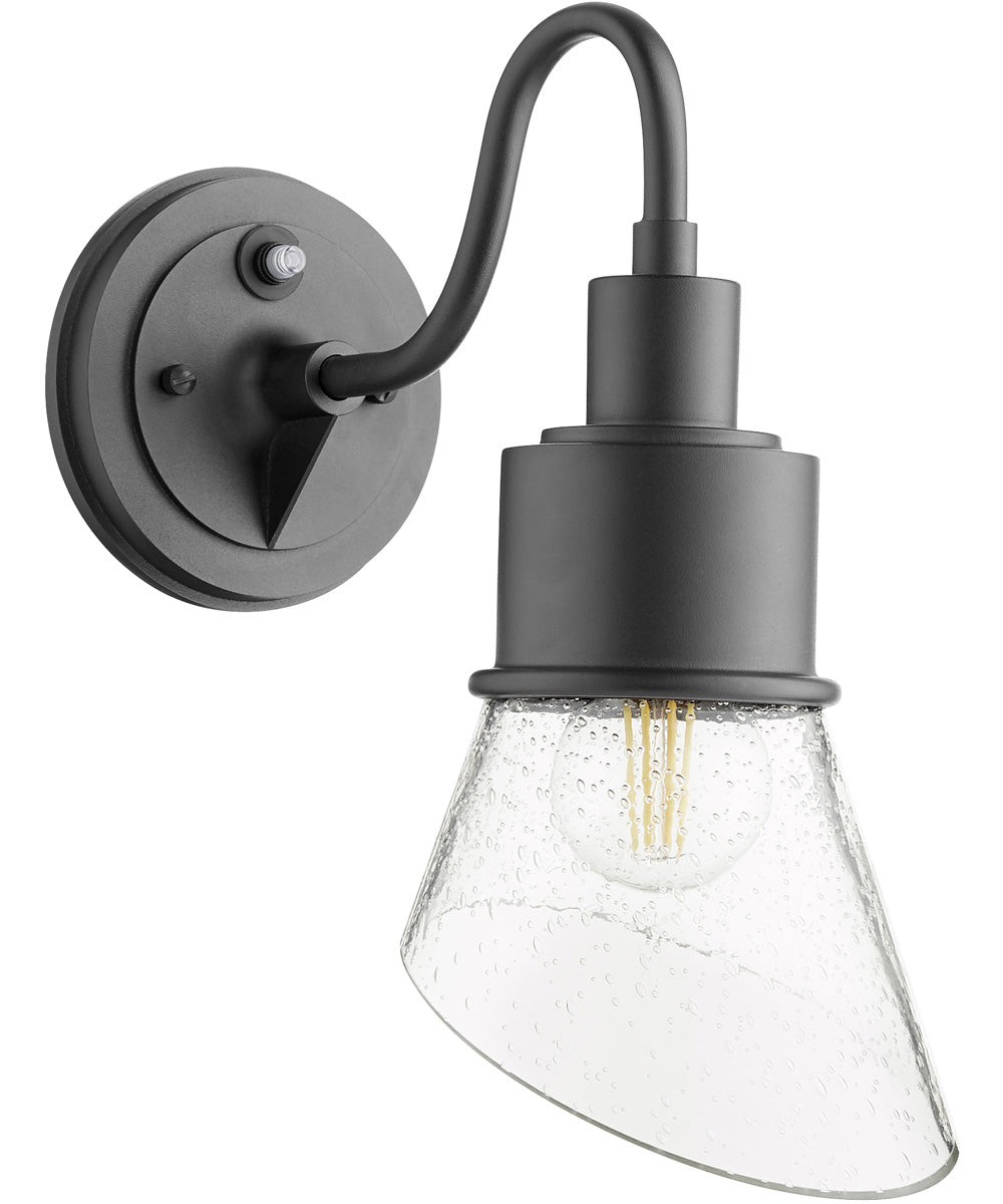 6"W Torrey 1-light Wall Mount Light Fixture Noir w/ Clear/Seeded