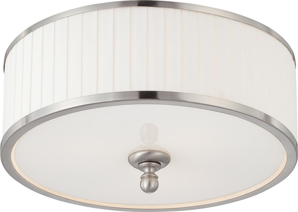 15"W Candice 3-Light Close-to-Ceiling Brushed Nickel