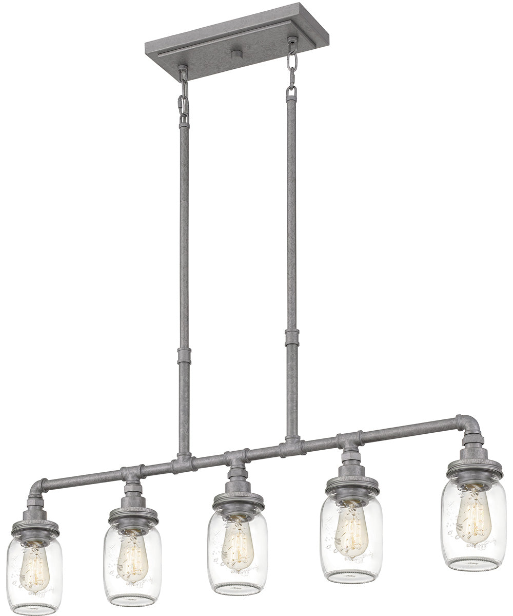 Squire 5-light Island Light Galvanized