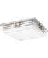 Helm 2-Light 14" LED Flush Mount Brushed Nickel