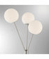 Lancy 3-Light 3-Light Floor Lamp Brushed Nickel/Frost Glass