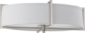 16"W Portia 6-Light Close-to-Ceiling Brushed Nickel