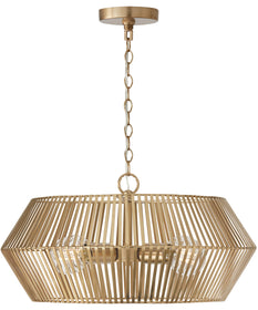 Kaiya 4-Light Pendant Matte Brass