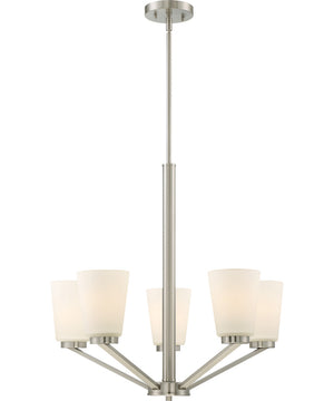 Nome 5-Light Chandelier Brushed Nickel