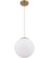 Gaze 1-Light Pendant Satin Brass