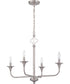Jolenne 4-Light Chandelier Brushed Polished Nickel