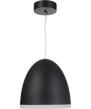 Studio 1-Light LED Dome Pendant Flat Black