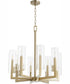 Harbin 8-light Chandelier Aged Brass