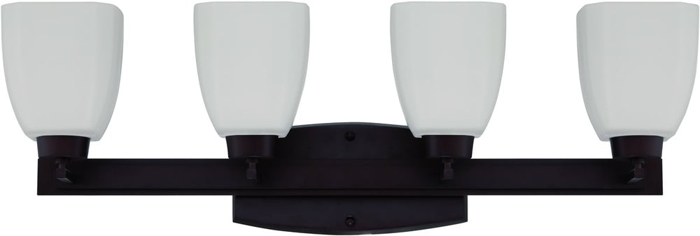 28"W Bridwell 4-Light Bath Vanity Light Oiled Bronze