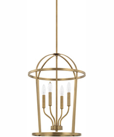 Greyson 4-Light Foyer Aged Brass