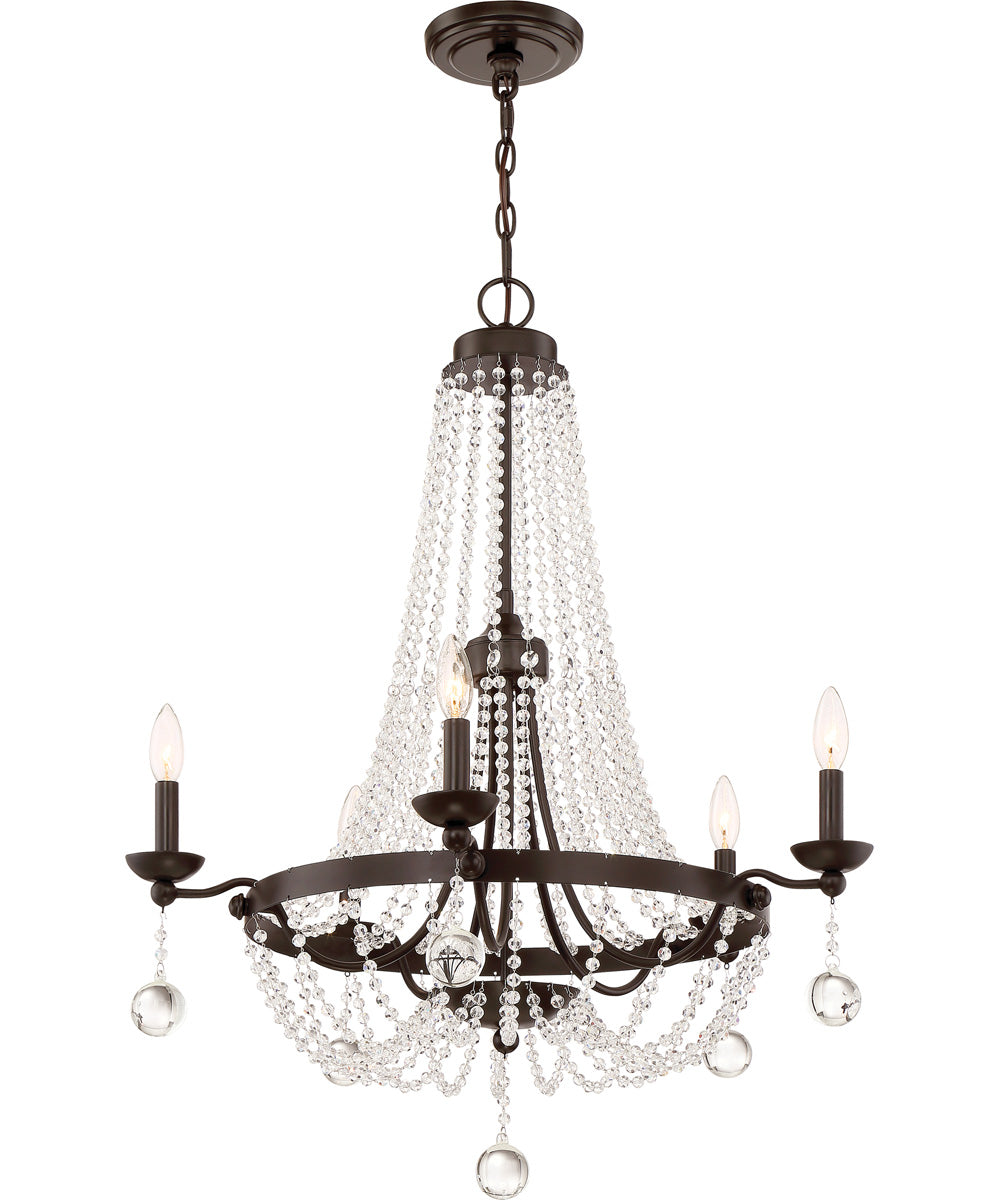 Livery 5-light Chandelier Western Bronze