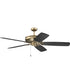 Supreme Air DC 62" Ceiling Fan (Blades Included) Satin Brass