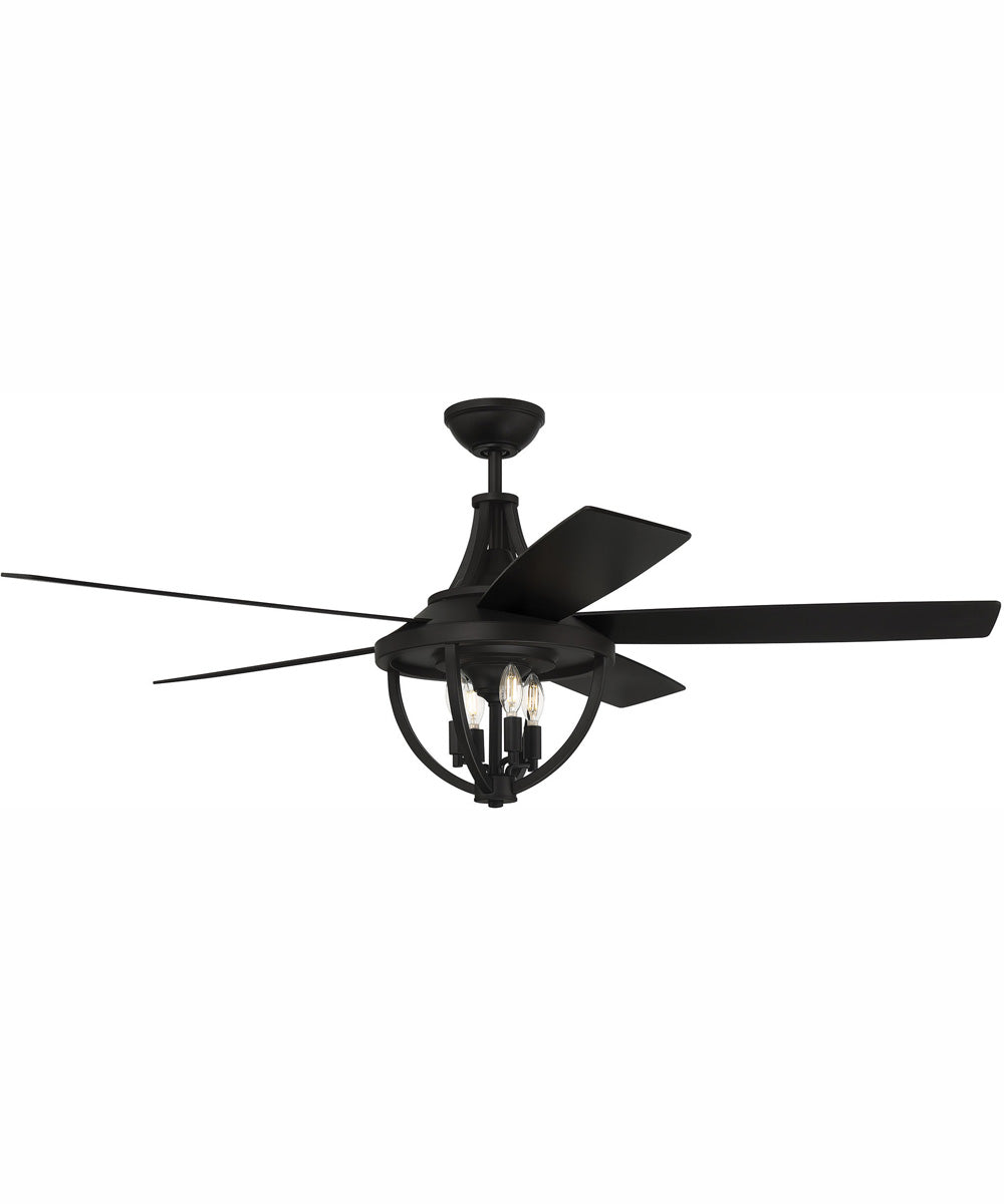 56" Nash 4-Light Indoor/Outdoor Ceiling Fan Flat Black