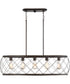 Dury 5-light Island Light Palladian Bronze