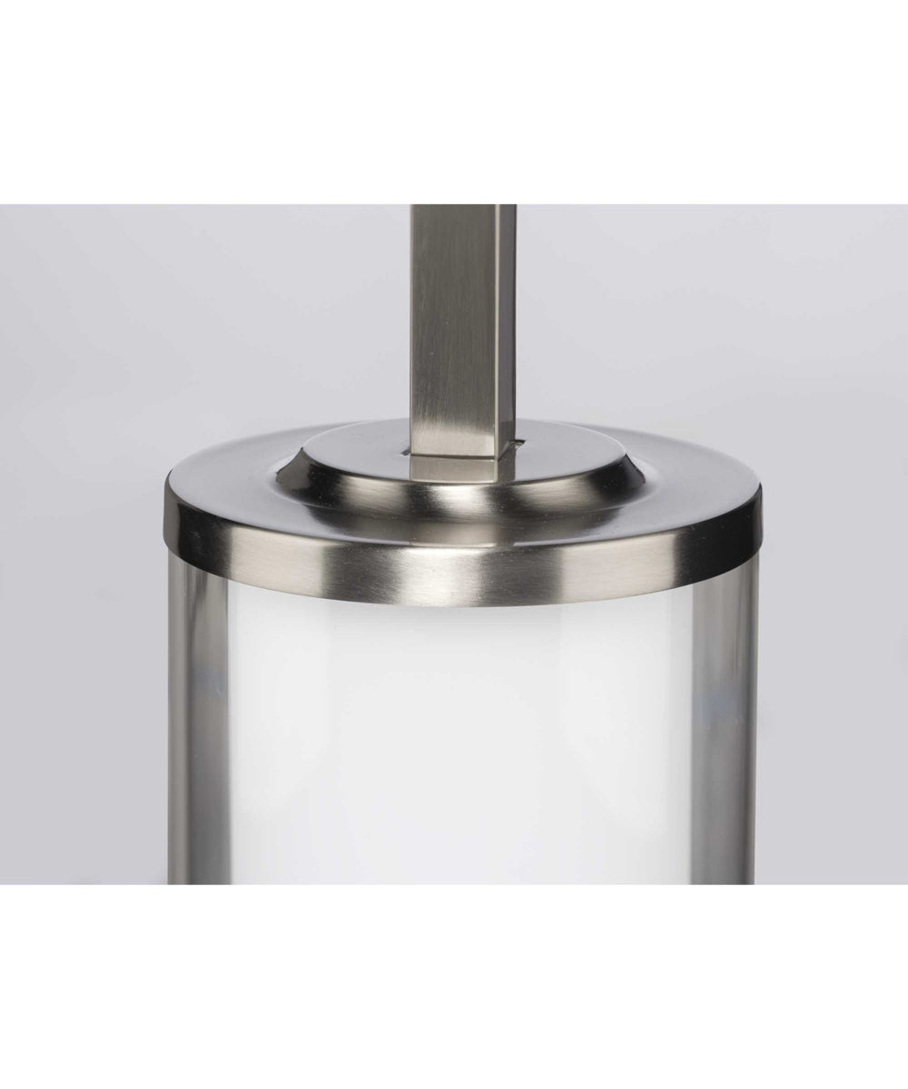 Mast 1-Light Clear Glass Coastal Mini-Pendant Light Brushed Nickel