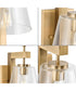 Saffert 1-Light New Traditional Clear Glass Wall Light Vintage Brass