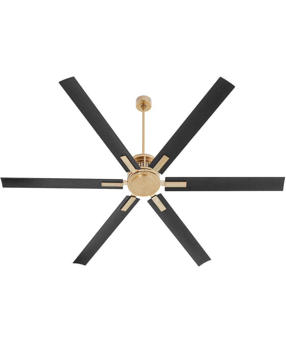 80" Zeus Patio Ceiling Fan Aged Brass
