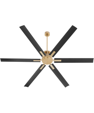 80" Zeus Patio Ceiling Fan Aged Brass