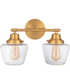 Essex 2-Light Bath Vanity Light Satin Brass