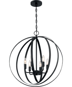 22"W Pendleton 6-Light Pendant Matte Black
